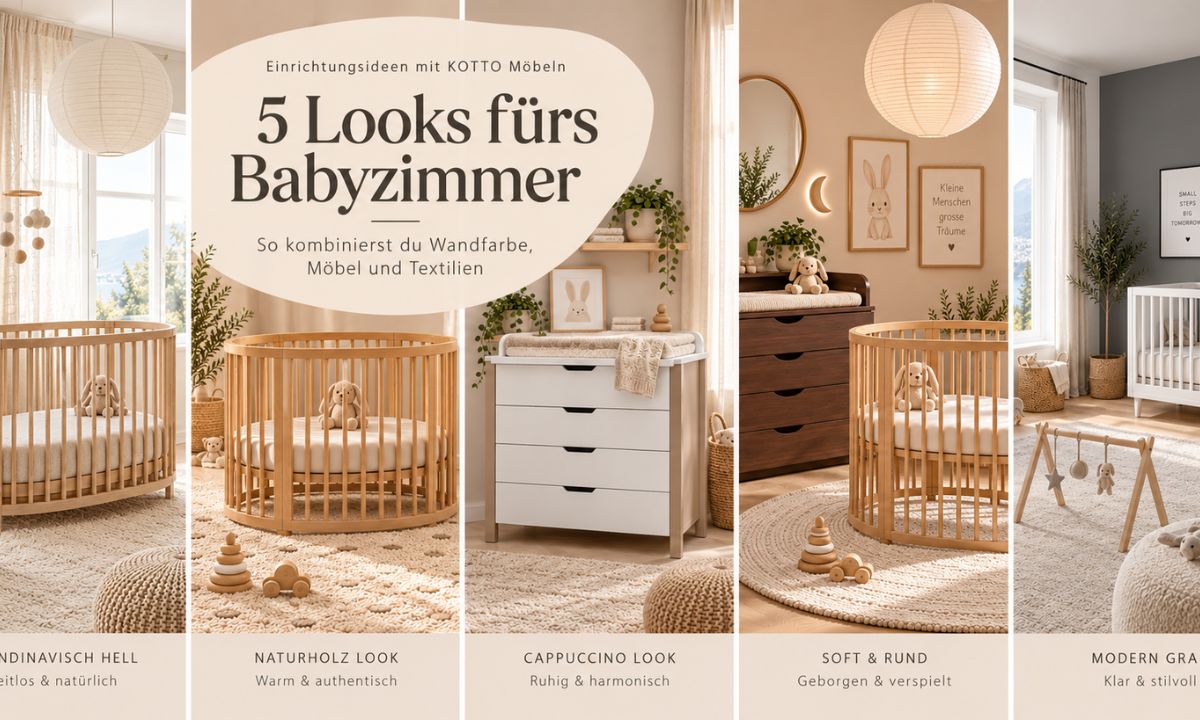 Babyzimmer gestalten: 5 Looks, die 5 Jahre halten