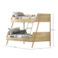 Cilek Etagenbett Set mit Matratze und Bettdecke (Mokka)