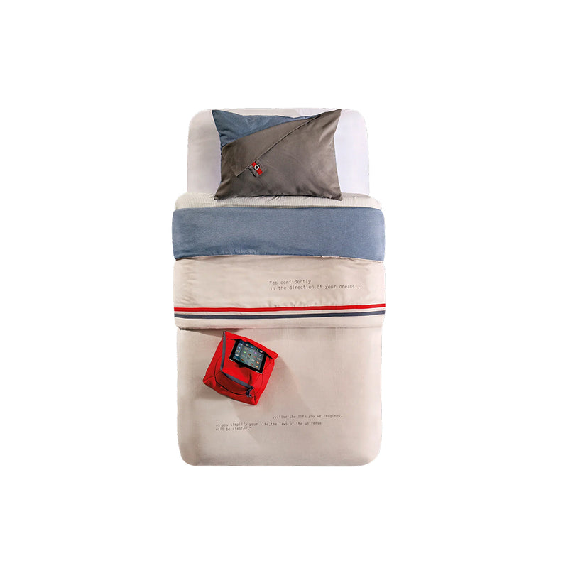 Cilek Etagenbett Set mit Matratze und Bettdecke (Mokka)