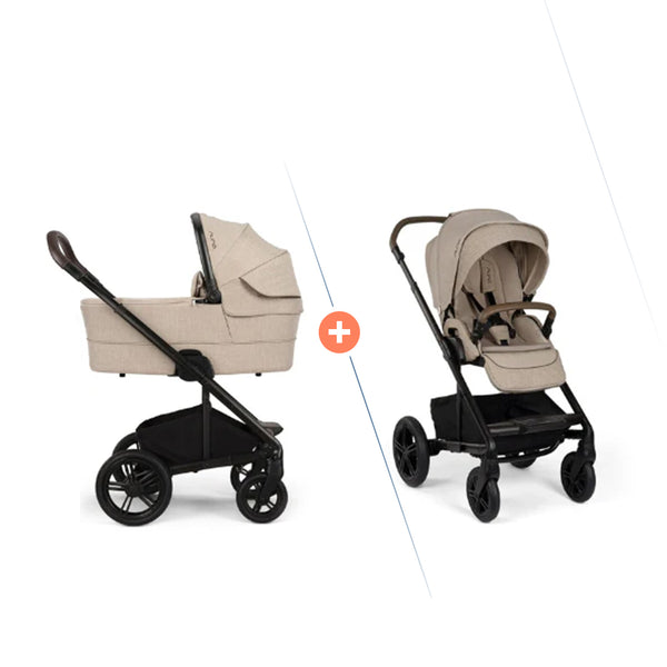 Nuna MIXX next Kombikinderwagen 2in1 Set | Mit faltbarer Babywanne, Kniedecke & Adaptern, Modell 2026