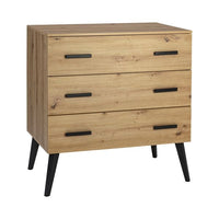 Schardt Wickelkommode Morris Oak – 3 Schubladen, Dekor Artisan Oak