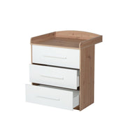 PEPE Wickelkommode 3 Schübe Artisan Oak / Weiß