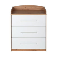 PEPE Wickelkommode 3 Schübe Artisan Oak / Weiß