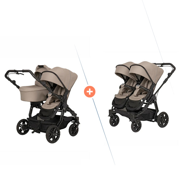 Hartan Two Select Outdoor Geschwisterwagen Set | 1 Babywanne, 2 Sportsitze & Handbremse, 2026