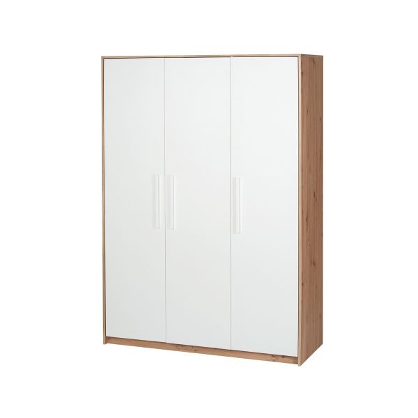 Schardt Kleiderschrank Pepe 3 Türen Artisan Oak/Weiß