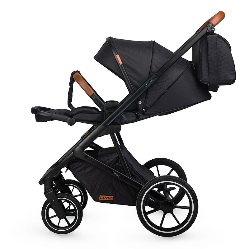 Coccolle Nessia 4in1 Travel System + CYBEX Cloud T i-Size mit Base T (Schwarz)
