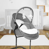 Tulano Moon 35 Babywippe 4-in-1 Grau mit 5 Höhenstufen und Leinenbezug