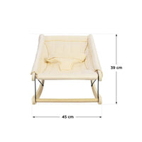 Tulano Moon 45 Holzwippe 2-in-1 Natur mit Spielbogen und Baumwollbezug