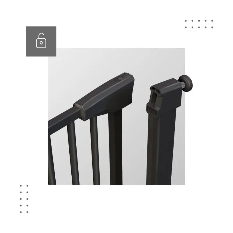 Tulano Guardian Sicherheitstor 75-110 cm ohne Bohren – Schwarz – Ansicht 9