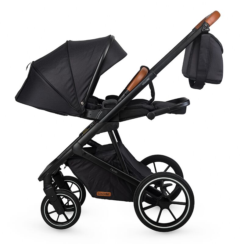 Coccolle Nessia 4in1 Travel System + CYBEX Cloud T i-Size mit Base T (Schwarz)