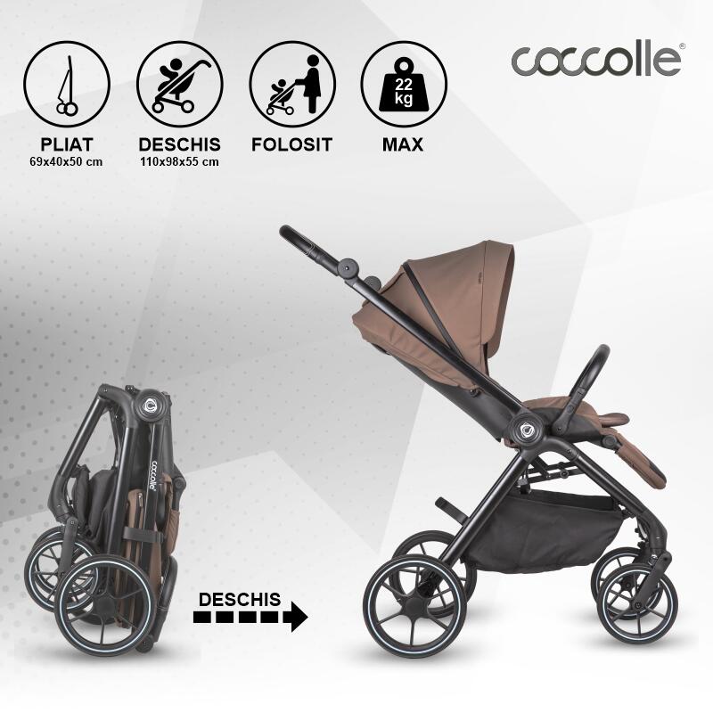 Coccolle Serry 4in1 Kinderwagen-Set mit Relax i-Size Babyschale und i-Size Isofix-Basis 360