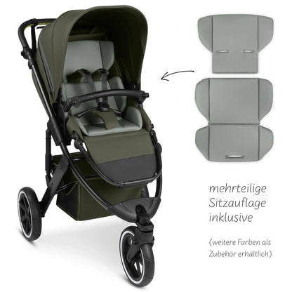 ABC Design Kombi-Kinderwagen Salsa 5 Run (Avocado)