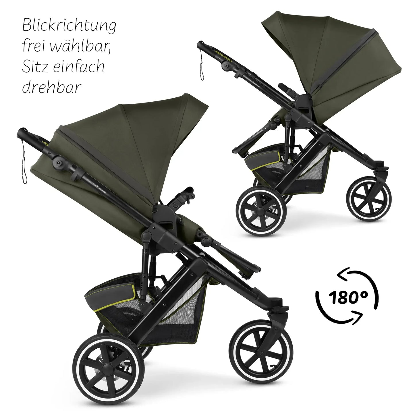 ABC Design Kombi-Kinderwagen Salsa 5 Run (Avocado)