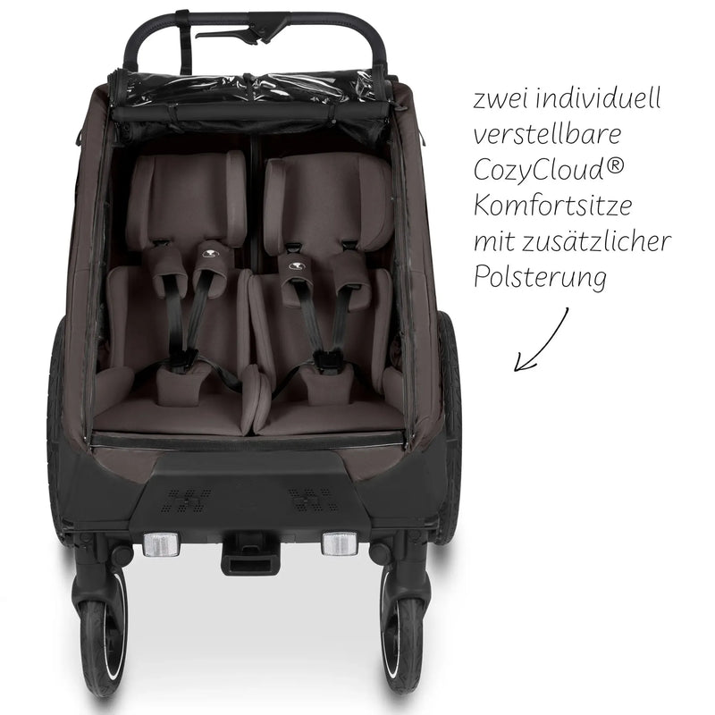 ABC Design Tour 2 Fahrradanhänger mit 2 Komfortsitzen