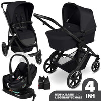 ABC Design Kinderwagen 4in1 Set Salsa Core inkl. Babyschale Calla mit Liegefunktion & Isofix Base 360