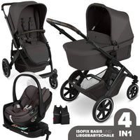 ABC Design Kinderwagen 4in1 Set Salsa Core inkl. Babyschale Calla mit Liegefunktion & Isofix Base 360