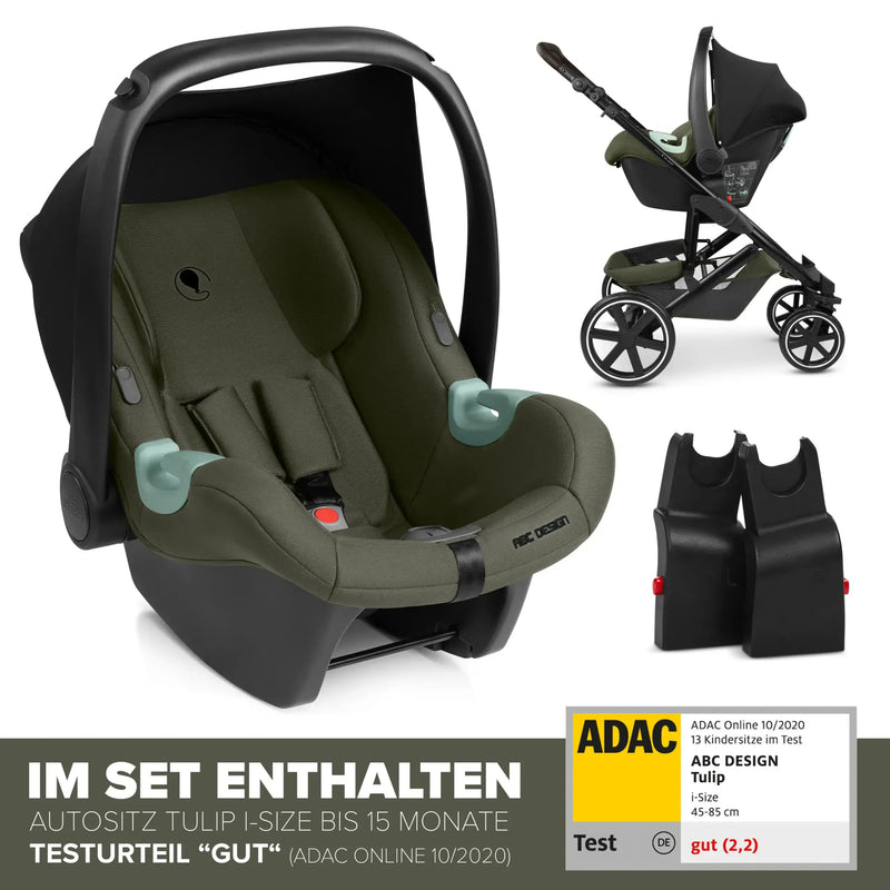 ABC Design 4in1 Kombi-kinderwagen-Set Sierra inkl. Isofix Base