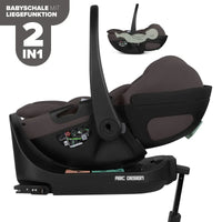 ABC Design Salsa 5 Air - Starter Set 14-teilig inkl. Babyschale mit Liegefunktion Calla i-Size inkl. drehbarer Isofix Base 360 (Marron/ Falcon)