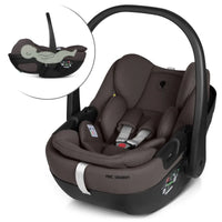 ABC Design Salsa 5 Air - Starter Set 14-teilig inkl. Babyschale mit Liegefunktion Calla i-Size inkl. drehbarer Isofix Base 360 (Marron/ Falcon)