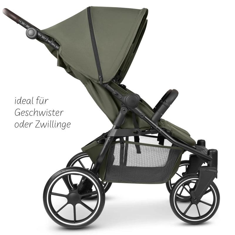 ABC Design Bayamo Zwillingskinderwagen mit 2 Babywanne – Pea – Ansicht 4