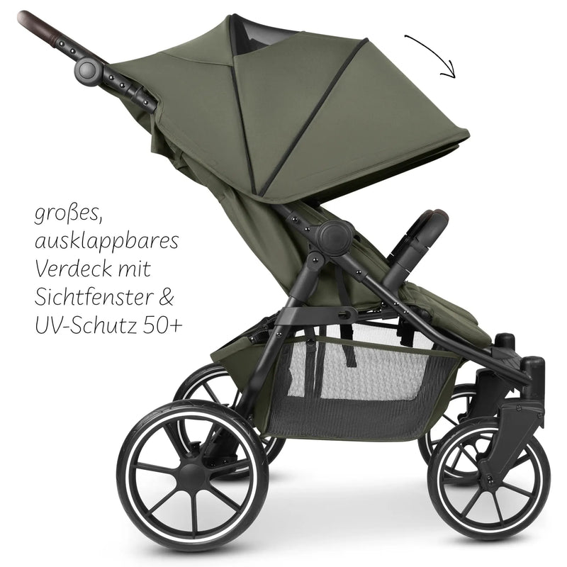 ABC Design Bayamo Zwillingskinderwagen mit 2 Babywanne – Pea – Ansicht 5