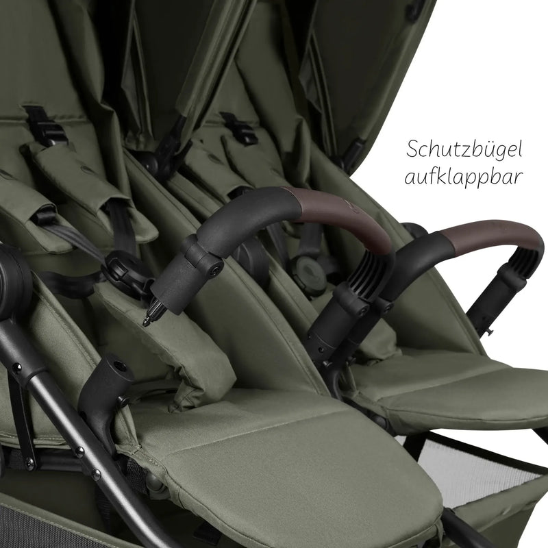 ABC Design Bayamo Zwillingskinderwagen mit 2 Babywanne – Pea – Ansicht 10