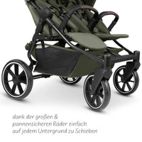 ABC Design Geschwister- & Zwillingskinderwagen Bayamo mit Liegeposition, Knickschieber – Pea – Ansicht 7