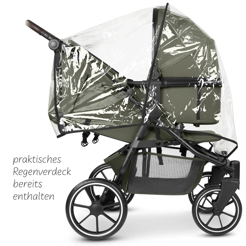 ABC Design Bayamo Zwillingskinderwagen mit 2 Babywanne – Pea – Ansicht 12