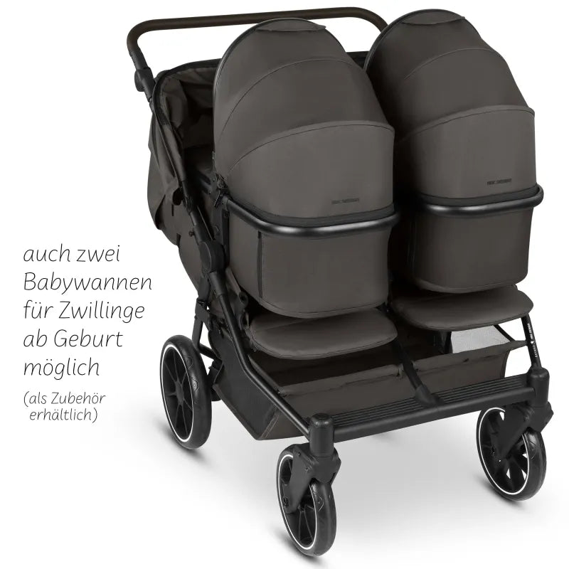 ABC Design Bayamo Zwillingskinderwagen mit 2 Babywanne