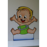 Geburtsfigur Baby mit offenen Augen