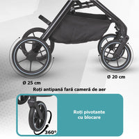 Coccolle Serry 4in1 Kinderwagen-Set mit Relax i-Size Babyschale und i-Size Isofix-Basis 360