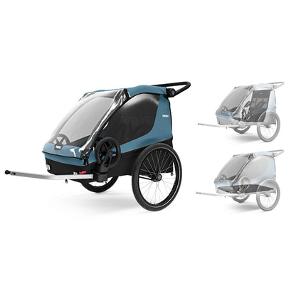 THULE Anhänger COURIER Kid+Cargo+Dog (blue)