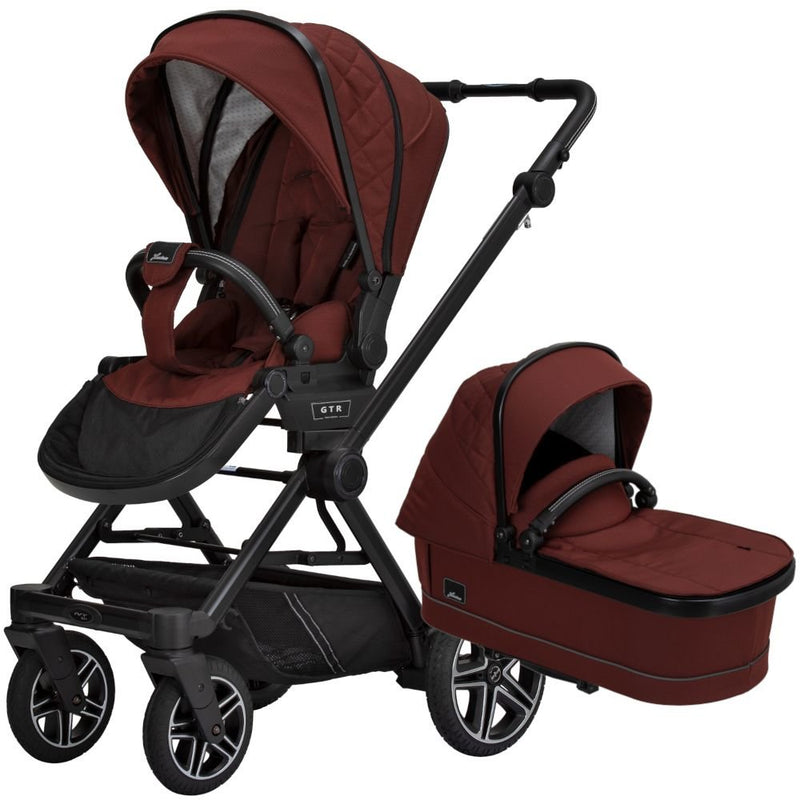 Hartan IVY GTR Kombikinderwagen Set mit Handbremse und Cybex Cloud T i-Size in Burgund