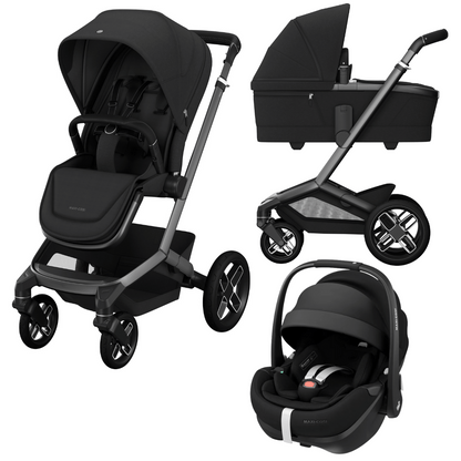 Kombikinderwagen Maxi Cosi Fame 3in1 Set (Twillic Schwarz)