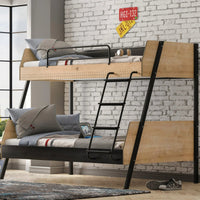 Cilek Etagenbett Set mit Matratze (Dark Metal)