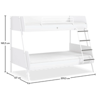 Cilek Etagenbett Set mit Matratze (Weiss)