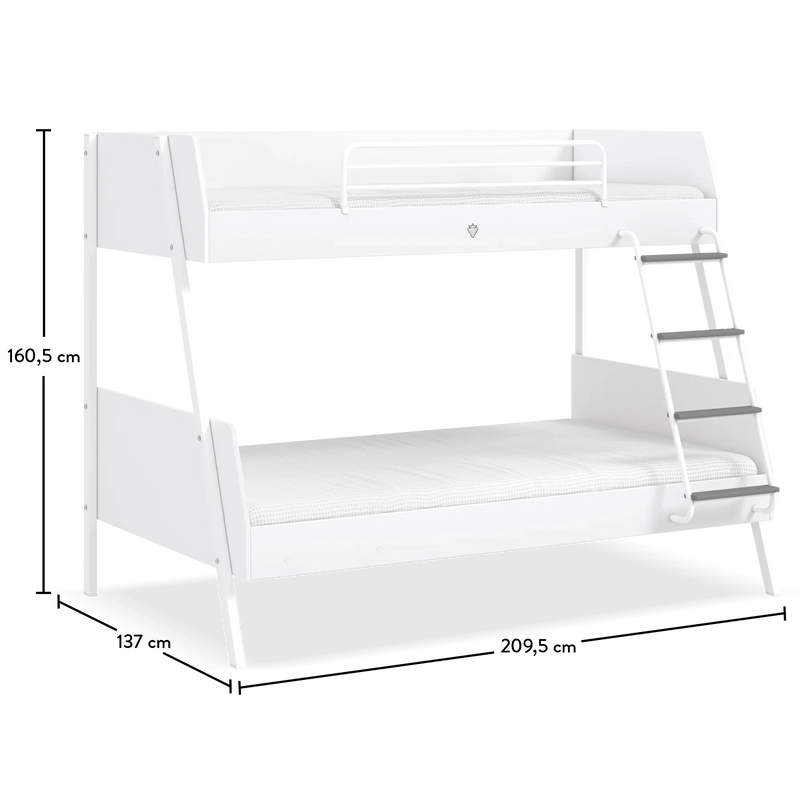 Cilek Etagenbett Set mit Matratze (Weiss)