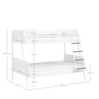 Cilek Etagenbett Set mit Matratze (Weiss)
