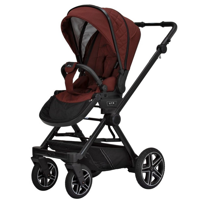 Hartan IVY GTR Kombikinderwagen Set mit Handbremse und Cybex Cloud T i-Size in Burgund