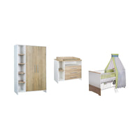 3-tlg. Babyzimmer Eco Plus mit 2-türigem Kleiderschrank
