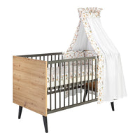 3-tlg. Babyzimmer Morris Oak mit 2-türigem Kleiderschrank