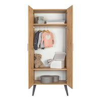 3-tlg. Babyzimmer Morris Oak mit 2-türigem Kleiderschrank