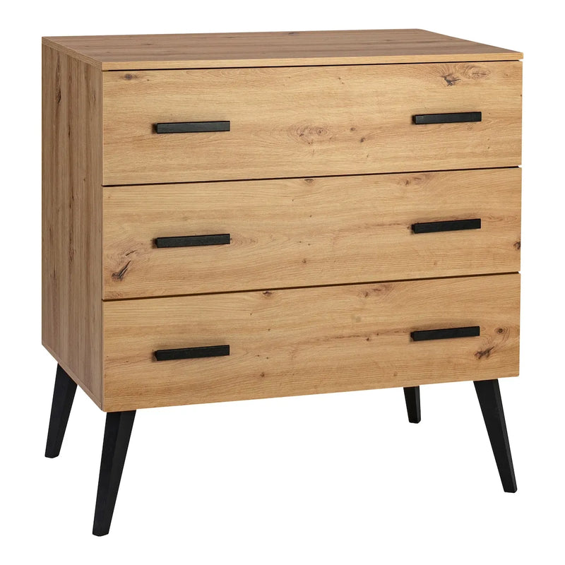 3-tlg. Babyzimmer Morris Oak mit 3-türigem Kleiderschrank