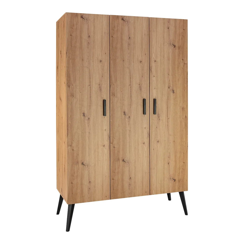3-tlg. Babyzimmer Morris Oak mit 3-türigem Kleiderschrank
