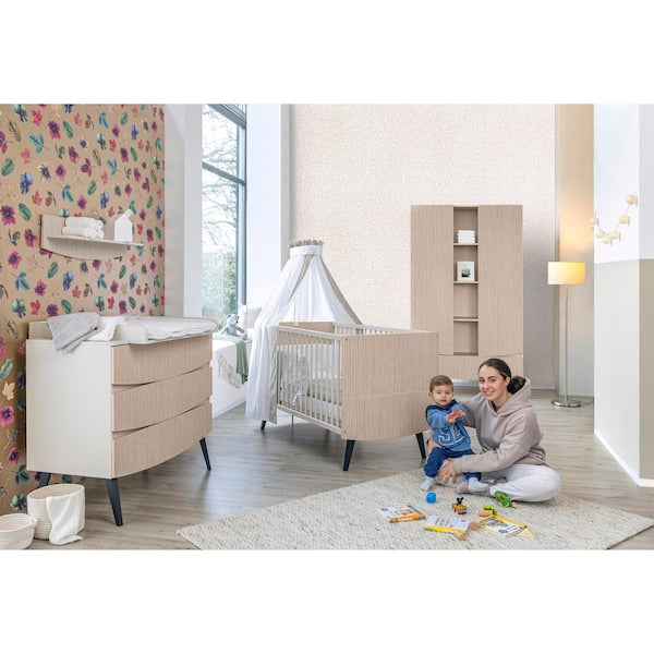 Schardt 3-tlg. Babyzimmer Smile mit 2-türigem Kleiderschrank carat beige