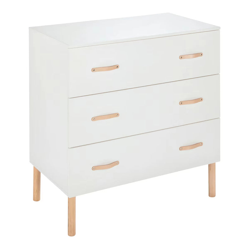 Schardt Melody White Wickelkommode 3 Schübe, weiß/geölt