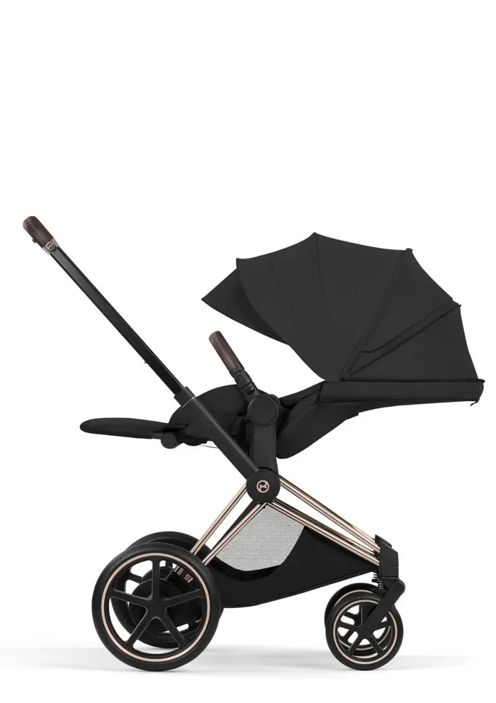 CYBEX e-Priam Style Collection Rosegold Rahmen 4in1 Set Faltbare Babywanne & Cloud T i-Size Plus mit Base T 360