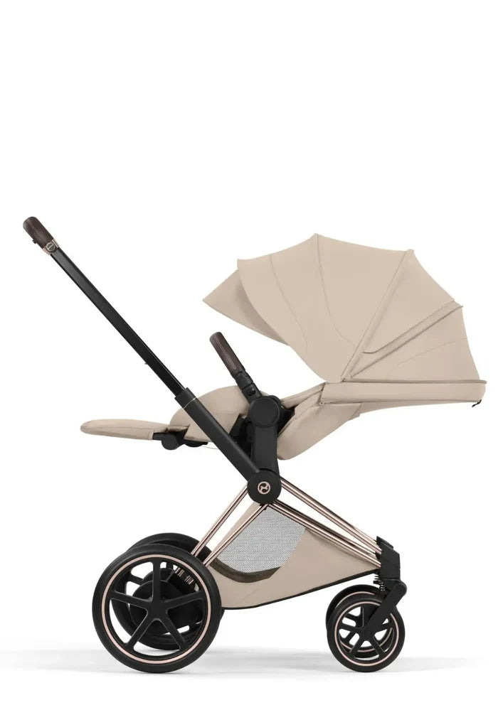 CYBEX e-Priam Style Collection Rosegold Rahmen 4in1 Set Faltbare Babywanne & Cloud T i-Size Plus mit Base T 360