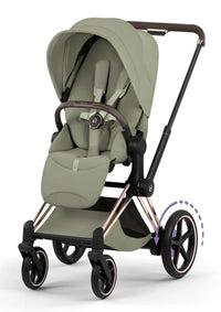 CYBEX e-Priam Style Collection Rosegold Rahmen 4in1 Set Faltbare Babywanne & Cloud T i-Size Plus mit Base T 360