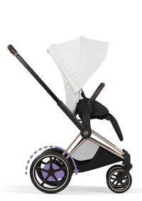CYBEX e-Priam Style Collection Rosegold Rahmen 4in1 Set Faltbare Babywanne & Cloud T i-Size Plus mit Base T 360